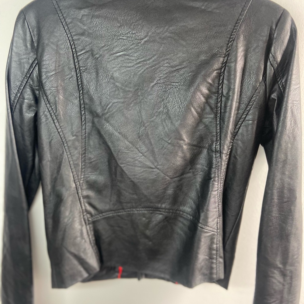 Ci Sono Black Embroidered Leather Jacket - Picture 10 of 10